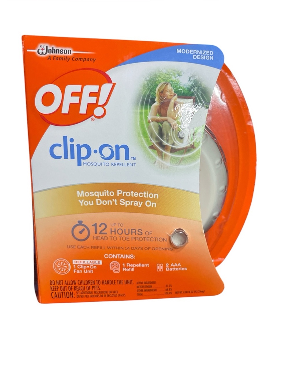 OFF! Clip-On Mosquito Repellent Fan Starter Kit 12 Hour Circular Design NOS New